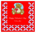 Hearts Galore Valentine Big Square Labels 3.5x3.25